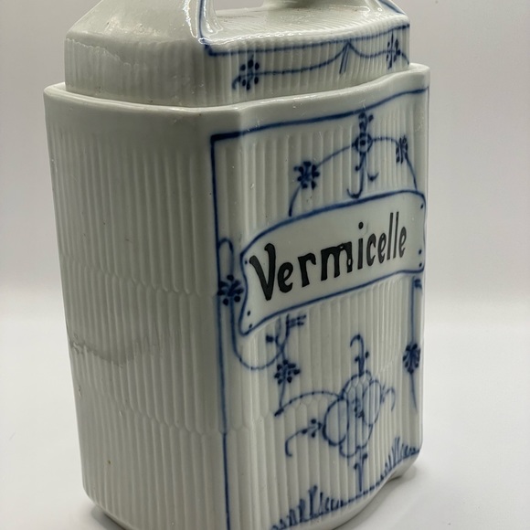 Extremely RARE 1920's French Vintage Porcelin box or Canister with Lid Antique - Picture 6 of 12